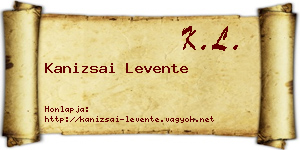 Kanizsai Levente névjegykártya
